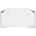 thumbnail image 2 of vidaXL TV Stand/Monitor Riser Glass Clear 40x25x11 cm, 2 of 4