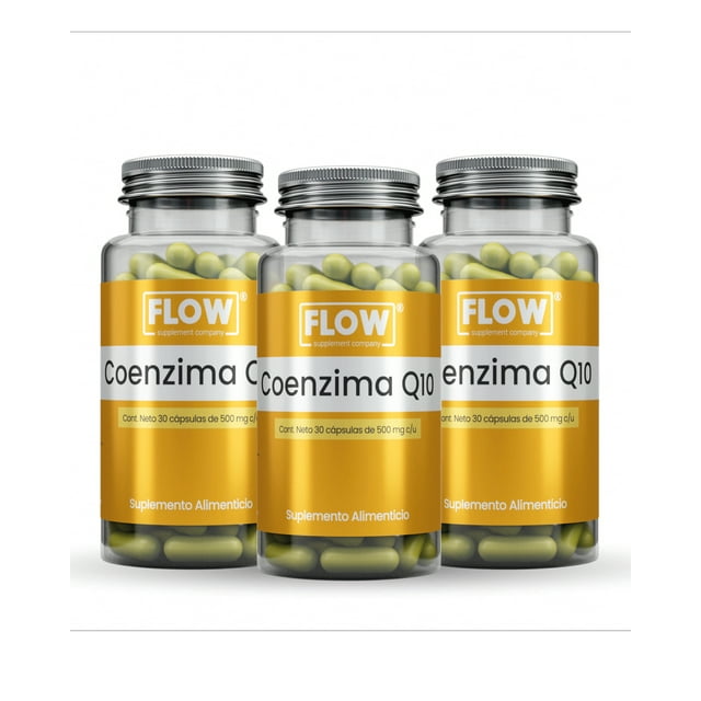 Suplemento FLOW SUPPLEMENT COMPANY 3PACKCOENZIMAFLOW 90 Capsulas de 500 mg
