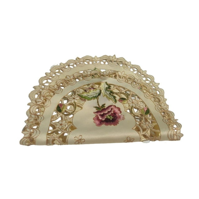Table Runner Household Living Room Embroidering Crafts Coffee Desk Desktop Adornment Placemat Decorations Tablecloth Decorations pink 30*45cm