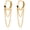 C-Yellow1, variant on Solid 925 Sterling Silver Tassel Chain Drop Dangle Small Hoop Earrings Huggie for Women Teen