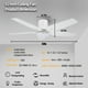 thumbnail image 5 of Vagizm Ventilador de Techo Empotrado de 52 Pulgadas con Luz - Ventilador de Techo de 5 Aspas para Sala de Estar y Recámara - 5000 CFM - Motor CC Silencioso - Regulable - Función Reversible - Blanco, 5 of 8