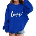 thumbnail image 5 of YunPes Oversized Sweatshirt for Girls Cute Heart Print Pullover Tops Teen Girls School Fashion Crewneck Tops Kids Birthday Outfits, 5 of 6