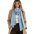 thumbnail image 2 of Unisex Women Men's Scarves Classic Wool Blend Scarf Solid Long Winter Scarf, 2 of 6