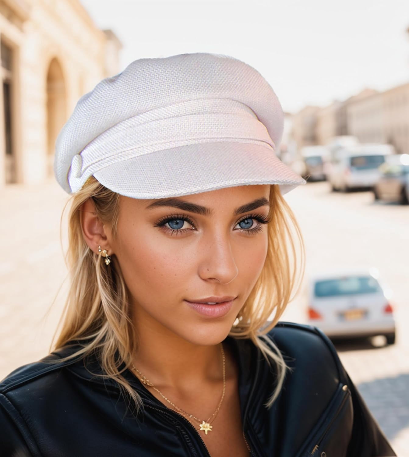 1717 Women\'s Newsboy Cabbie Gatsby Visor Beret Pageboy Bakerboy Hat - Fashion DOVACKA Newsboy Hats for Women, Fashion Newsboy Cap Bakerboy  main image 3
