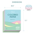 thumbnail image 3 of Colored Paper Alitte, 8.5 x 11, paquete de 600 hojas, tamaño carta, 150 hojas, 3 of 6