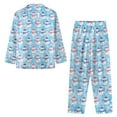 thumbnail image 7 of FOR U DESIGNS Blue Christmas Snowman Button Down Sleepwear for Women 2 Piece Size 2XL Button Up Pajama Pants for Womens Button Down Jogger V-neck Tops Loungewear, 7 of 7