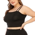 thumbnail image 5 of Babysbule Womens Summer Top Women's Tops Large Solid Color Sleeveless Suspender Top Shirt Tops, 5 of 9