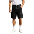 thumbnail image 2 of Mens Denim Cargo Shorts Button Zipper Various Pockets Straight Leg 5 Inch Inseam, 2 of 9