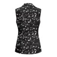 thumbnail image 3 of Uorisanigo Music Note Vests for Women Size L Lightweight Sleeveless Women's Suit Vest with Pockets Open Front Vest Blazer Fashion, 3 of 7