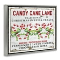 thumbnail image 4 of Stupell Industries Candy Cane Lane Sign Holiday Painting Gray Floater Framed Canvas Art Prints Wall Art, 21 x 17, 4 of 10