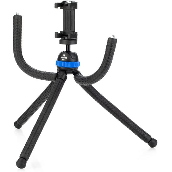 Benro KoalaPod Kit with Five Legs and Smartphone Holder, Flexible Bendable Tripod (KP1K)