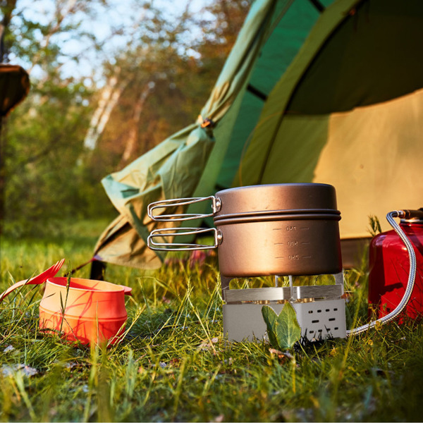 Portable Lightweight Camping Stove, Windproof, 3-Fuel Compatible with Carrying Bag, for Camping/Hiking/Picnics