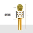 thumbnail image 2 of Microfono Karaoke Inalambrico Con Bluetooth y Bocina Altavoz Dorado Marthing Micrófono Bluetooth Con Mezclador Bocina Recargable Diversion y Entretenimiento Actividades de Karaoke y Familiares, 2 of 9