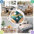 thumbnail image 4 of Teal Gold Marble Pattern Square Tablecloth,Waterproof Square Table Cover,Wipeable Spillproof Washable Table Cover for Home Kitchen Party Decor 42"X42"(107x107cm), 4 of 6