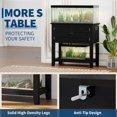 thumbnail image 4 of 20-29 Gallon Aquarium Stand, Heavy Duty Fish Tank Stand Cabinet Up to 660 LBS, Dual Tier Reptile Turtle Tank Stand with Charging Station and Anti-Tip Device, Black, 4 of 9