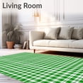 thumbnail image 2 of ODIKA 4'x6' Machine Washable Non-Slip Area Rug, Chic Buffalo Check Versatile Layering for All Seasons High Traffic Rug, Green, 94934, 2 of 7