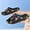 Black, variant on Couple Cloud Cushion Graffiti Slides, Summer Soft Non-Slip EVA Sandals, Indoor Outdoor Trendy Personalized Slippers