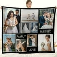 thumbnail image 4 of Personalised Blanket 76x100cm,Custom Blanket with Words Picture Collage Customized Blankets,Birthday Xmas Souvenir Gifts Personalized Throw for Father, Mom, Kids, Dogs, Friends or Lover, 4 of 6