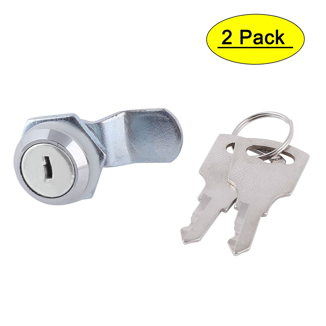 2 Sets Cabinet Drawer Locks Cam Lock Security Cupboard Mailbox Locking Zinc Alloy Filling Cabinet Door Locker Letter Box Lock Office Home Hardware for Small Furniture File Safety Accessory with Keys 