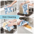 thumbnail image 2 of Yayeee 6 Pack Kitchen Dish Cloths Set for Washing Soft Drying Absorbent Microfiber Towels, Floral Easter Rabbits, 2 of 9
