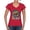 Red, variant on Funny Neon Sloth | Dean Russo Art Animal Lover Women's Standard V-Neck Tee, Navy, 2XL