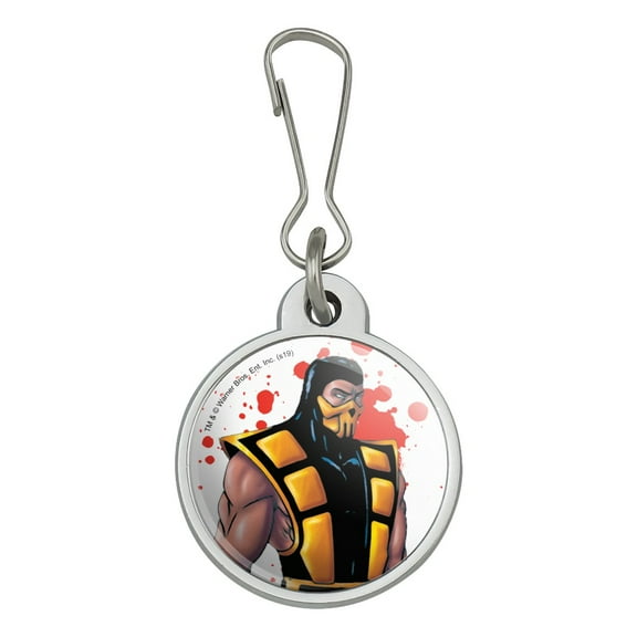 Mortal Kombat Klassic Scorpion Character Jacket Handbag Purse Luggage Backpack Zipper Pull Charm