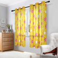 thumbnail image 2 of Yayeee Window Curtains Light Filtering 63"x42" Grommet Panel Pair Home Living Room Decor, Pink Stars, 2 of 7