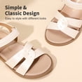 thumbnail image 2 of Sandalias para Niñas DREAM PAIRS SDSD223K Blancas Planas con Tiras, 2 of 7