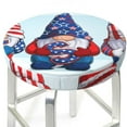thumbnail image 3 of Honeii Cute Gnomes in USA1 Bar Stool Covers – Perfect Fit for 12" to 14" Round Stools, Crease-Resistant, Stretchy, Washable & Dustproof Seat Slipcovers-13 inch, 3 of 7