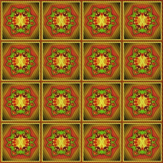 Ahgly Company Machine Washable Indoor Square Transitional Brown Area Rugs, 8' Square