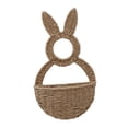 thumbnail image 2 of Cesta de Pascua con forma de conejo, bolsa ligera para dulces, flores, huevos, almacenamiento, decoración colgante para pared, para interiores y exter, 2 of 8
