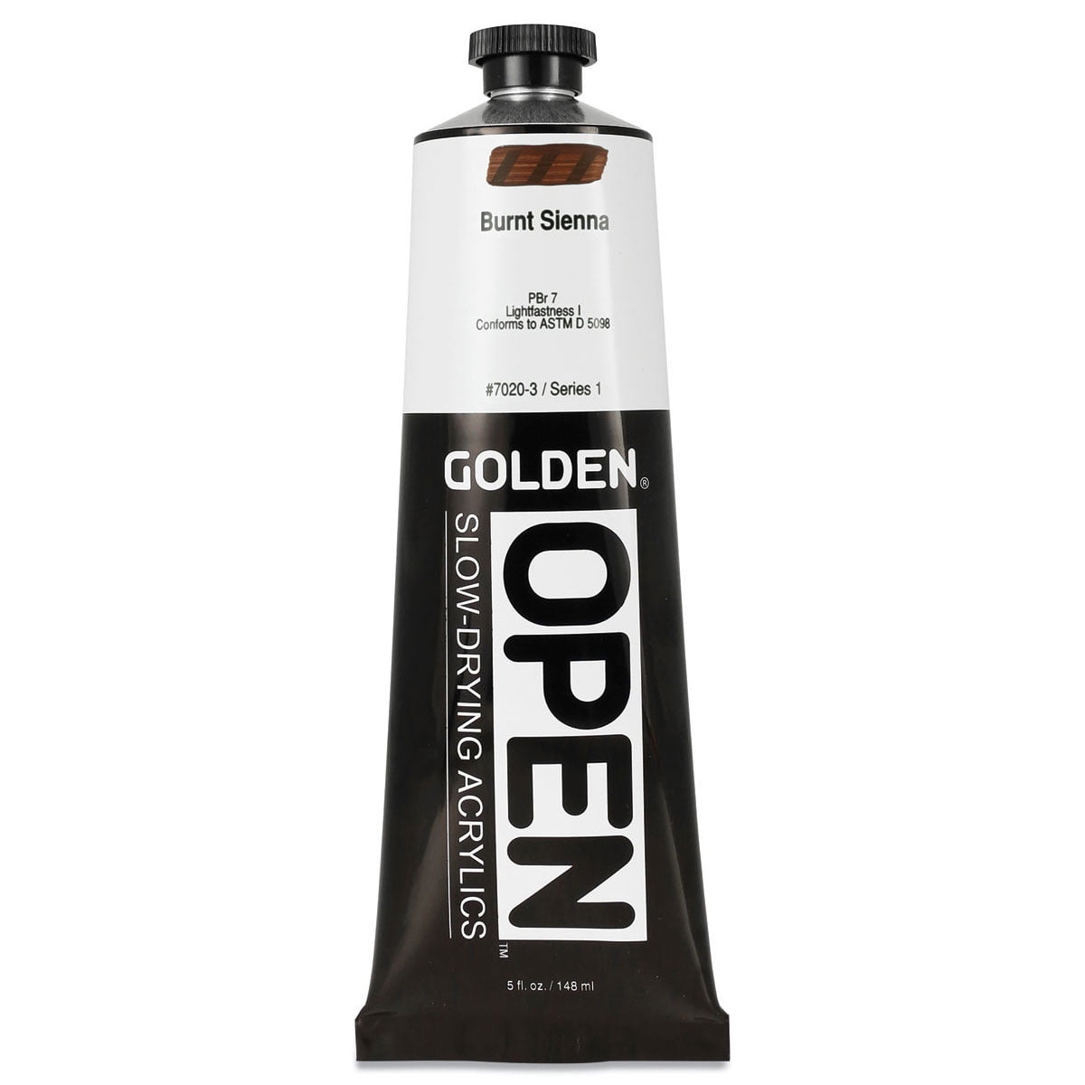 Golden - OPEN Acrylic Color - 5 oz. Tube - Burnt Sienna