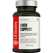 LES Labs Liver Support, Liver Cleanse Supplement for Healthy Liver Function, Detox & Glutathione Production with Milk Thistle, Cysteine & Dandelion, 90 Capsules