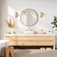 thumbnail image 3 of Moderno aluminum alloy framed round bathroom mirror - wall-mounted vanity circle mirror para home decor, makeup, sala de estar & hallway, 3 of 7