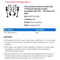 thumbnail image 2 of Front and Rear Control Arm Ball Joint Tie Rod and Sway Bar Link Kit - Compatible with 1991 - 1992 Saturn SC Base, 2 of 2