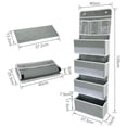 thumbnail image 3 of Bolsa de almacenamiento plegable con 4 bolsillos para documentos, bolsillo de almacenamiento para armario, organizador sobre la puerta para baño, desp Baoblaze Bandeja de almacenamiento, 3 of 8
