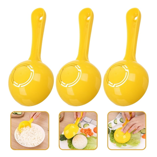 BESTYASH 3Ud Cucharas Para Arroz De Plástico Amarillo Para Uso Doméstico Y Multifuncional En Cocina
