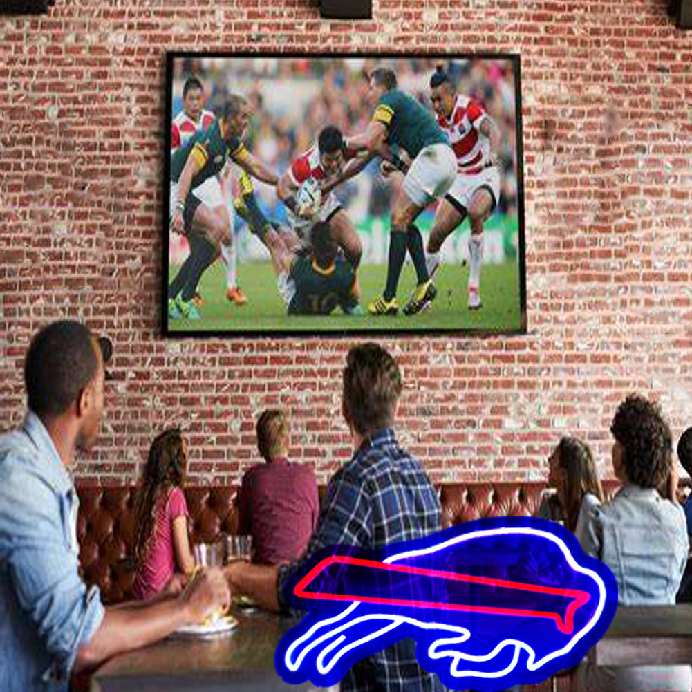Football Neon Sign for Buffalo Wall Decor,Man Cave Beer Bar Pub,Game Room,Garage,Christmas Birthday Party Decor Gift