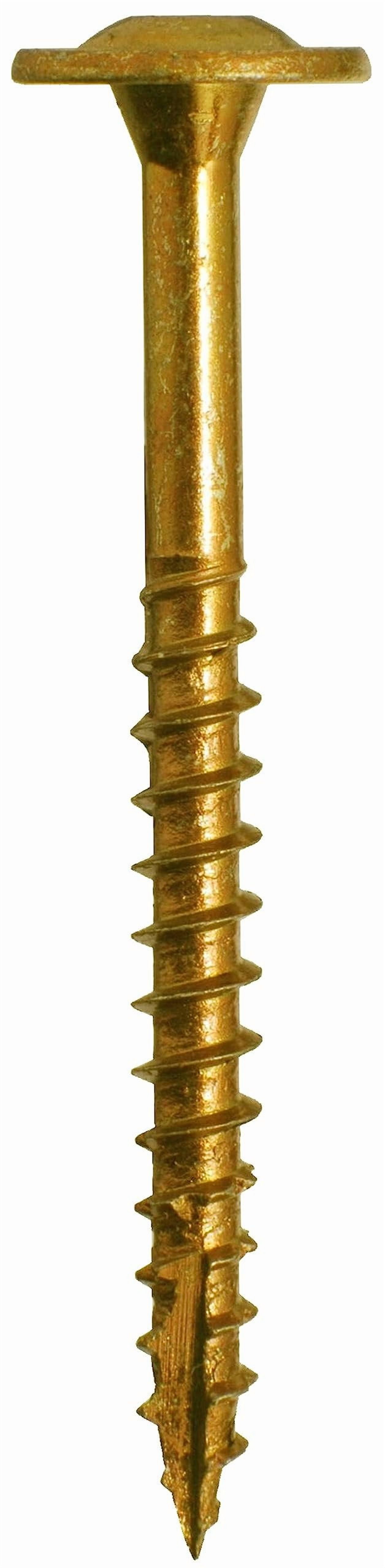 GRK RSS Rugged Structural Screw - Steel, Gold - 20 Count, 5/16 in x 6 in — Construction & DIY Use, Standard Hardware Spec