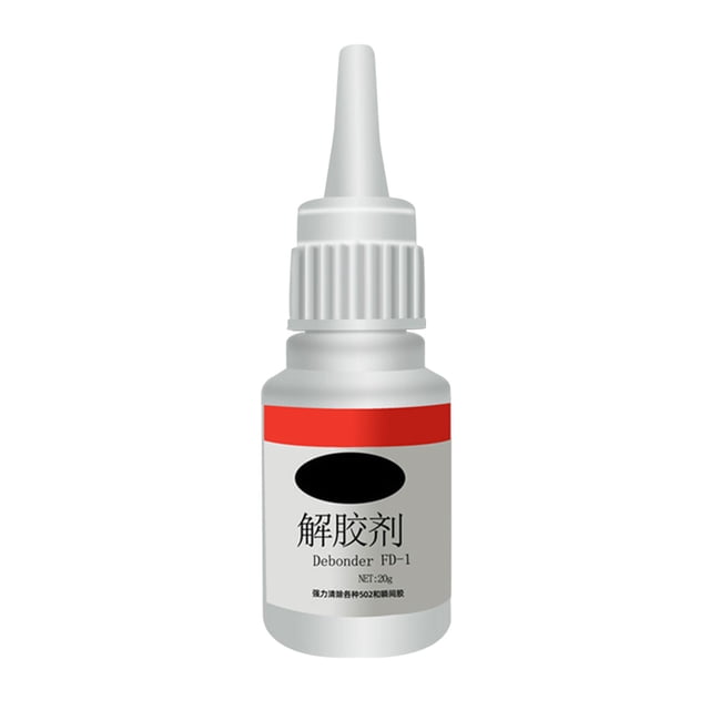 Quitaesmalte, agente desadhesivo, potente quitaesmalte, 20 g, quitaesmalte multifuncional para pegamento de uñas, metal y vidrio, 20 ml