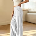 thumbnail image 4 of Drses Fall Winter Flowy Loose Palazzo Pants for Women, High Waist Striped Casual Lounge Trousers, Versatile Wide Leg Slacks for Travel Vacation Casual Daily Outfits Multi Neutral Stripes, 4 of 8