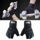 thumbnail image 2 of Guantes de para hombres, antideslizantes que absorben golpes transpirables medio corto guantes deportivos accesorios para hombres-M/L/XL - Negro + azul claro XL Negro + Celeste XL, 2 of 8
