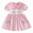 thumbnail image 1 of Gubotare Robe Petite Fille Robe Tout-Petit Bébé Fille Imprimé Manches à Volants Nœud Robe en Tulle Robes de Fête pour Filles 2T 3T (Rouge,2-3 Ans), 1 of 8
