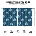 thumbnail image 2 of Aesthetic Watercolor Kitchen Curtains 2 Pack - Artistic Blossom Print Semi-Sheer Tier Panels 52x63 Inch, 2 of 2