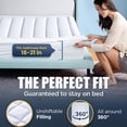 thumbnail image 6 of Memory Foam Mattress Pad King for Pressure Relief, Strong-Support & Ultra-Cozy Mattress Topper, Breathable Soft Microfiber Protector, Noiseless Bed Cover Vinyl Free, 8-21'' Deep Pocket, 6 of 7