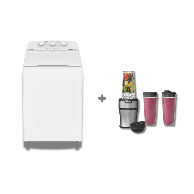 COMBO LAVADORA WHIRLPOOL 8MWTW-1713MJQ 17KG + LICUADORA NINJA PERSONAL NUTRIBLENDER BN301