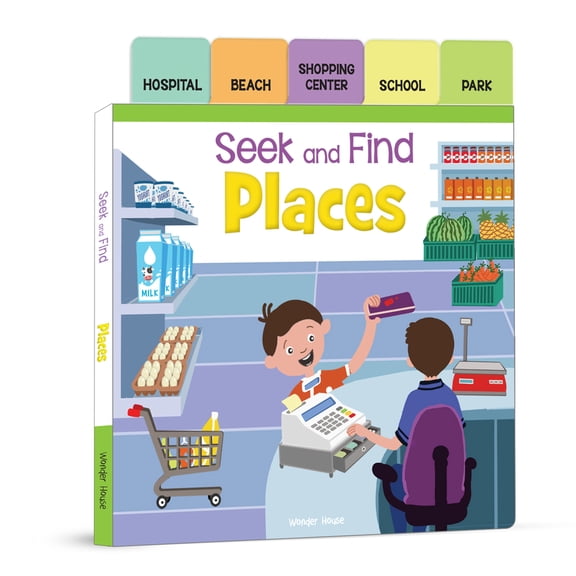 Pre-Owned Seek And Find - Places : Early Learning Board Books With Tabs (Board book)