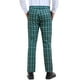 thumbnail image 3 of Pantalones de Hombre INSPIRE CHIC de Cuadros Casual de Corte Regular con Frente Plano y Stretch, Talla 28, Verde Oscuro, 3 of 6