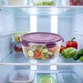 thumbnail image 4 of 3-in-1 Fruit and Vegetable Storage Containers,Draining Fresh Keeper Bins with Lid,Large Organizer for Fridge Kitchen Pantry, 4 of 6