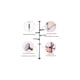 thumbnail image 4 of Debao 4-Tier Standing Clothes Laundry Drying Rack Coat Hanger Organizer Floor to Ceiling Adjustable Metal Corner Tension Pole, Grey, 4 of 5